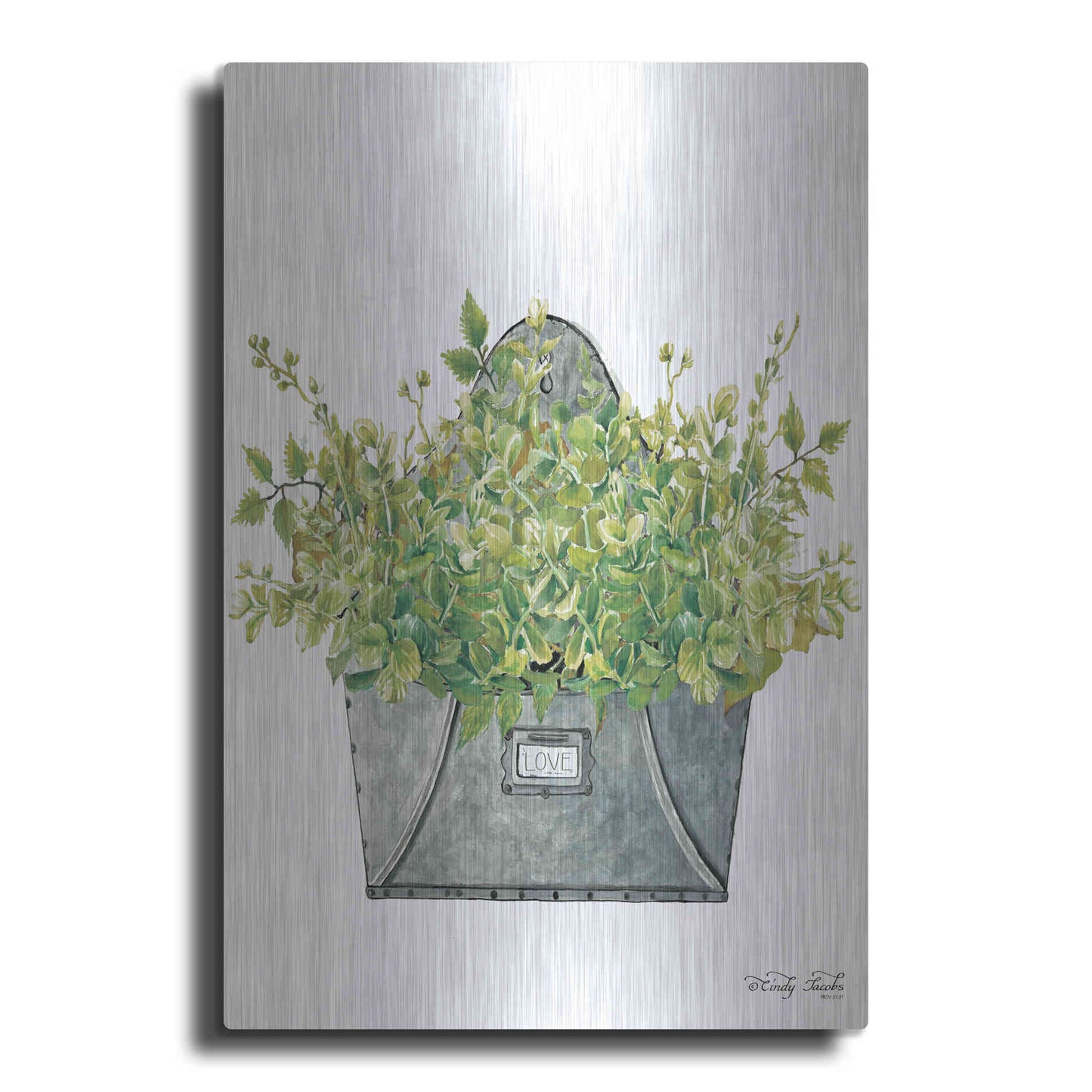 Luxe Metal Art 'Love Wall Box' by Cindy Jacobs, Metal Wall Art