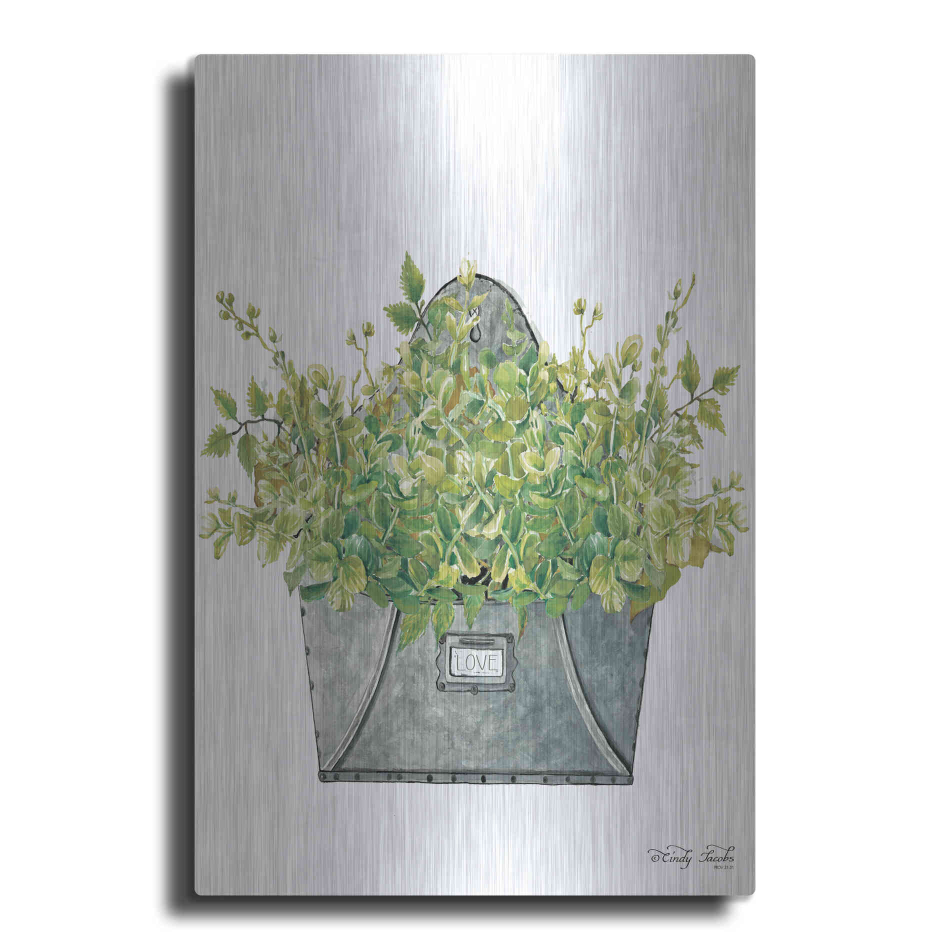 Luxe Metal Art 'Love Wall Box' by Cindy Jacobs, Metal Wall Art