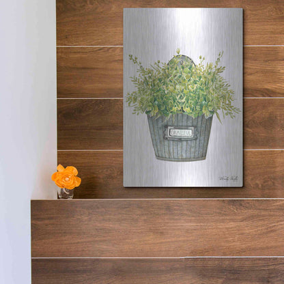 Luxe Metal Art 'Grateful Wall Box' by Cindy Jacobs, Metal Wall Art,12x16