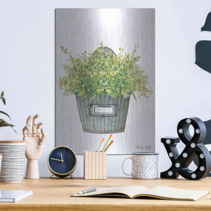 Luxe Metal Art 'Grateful Wall Box' by Cindy Jacobs, Metal Wall Art,12x16