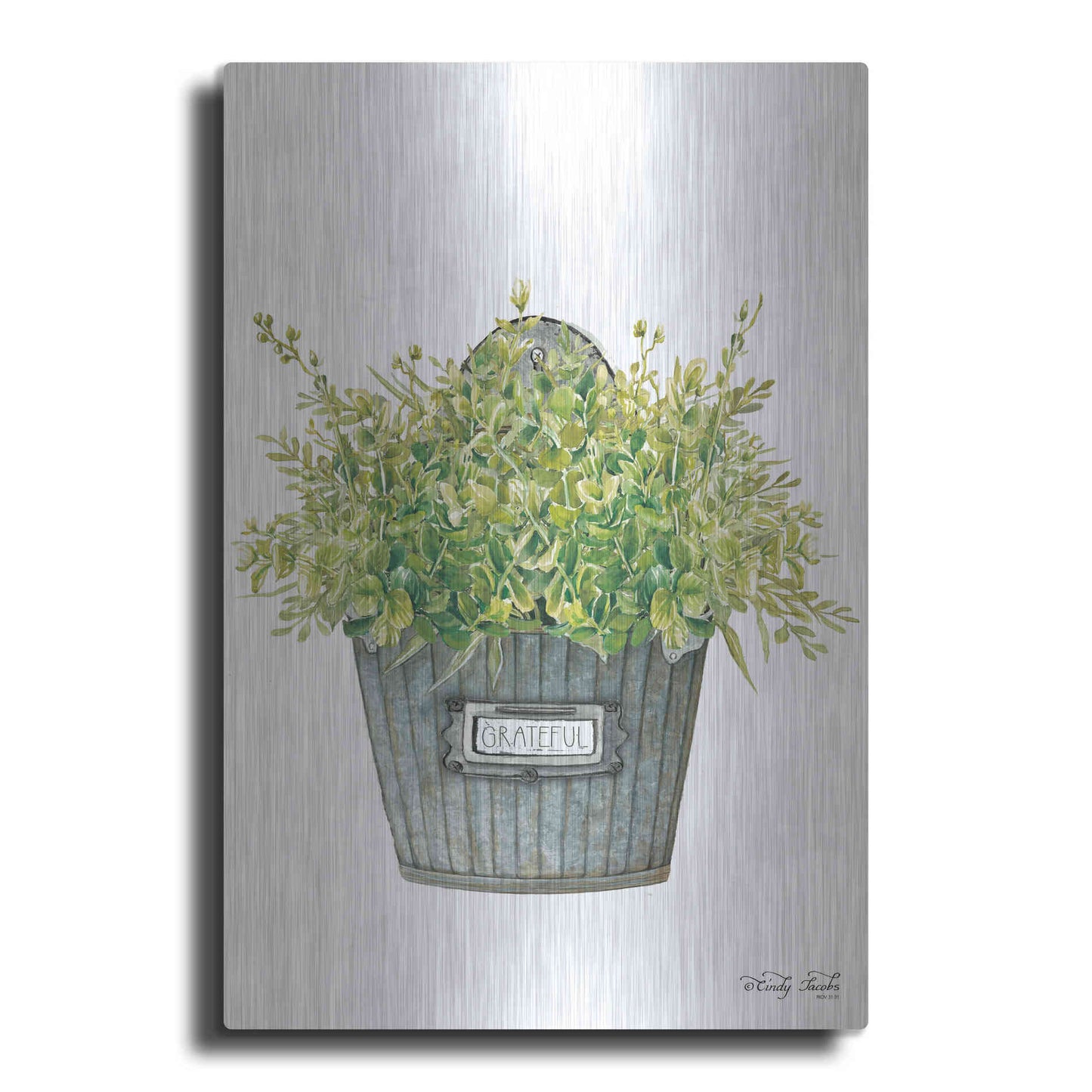 Luxe Metal Art 'Grateful Wall Box' by Cindy Jacobs, Metal Wall Art