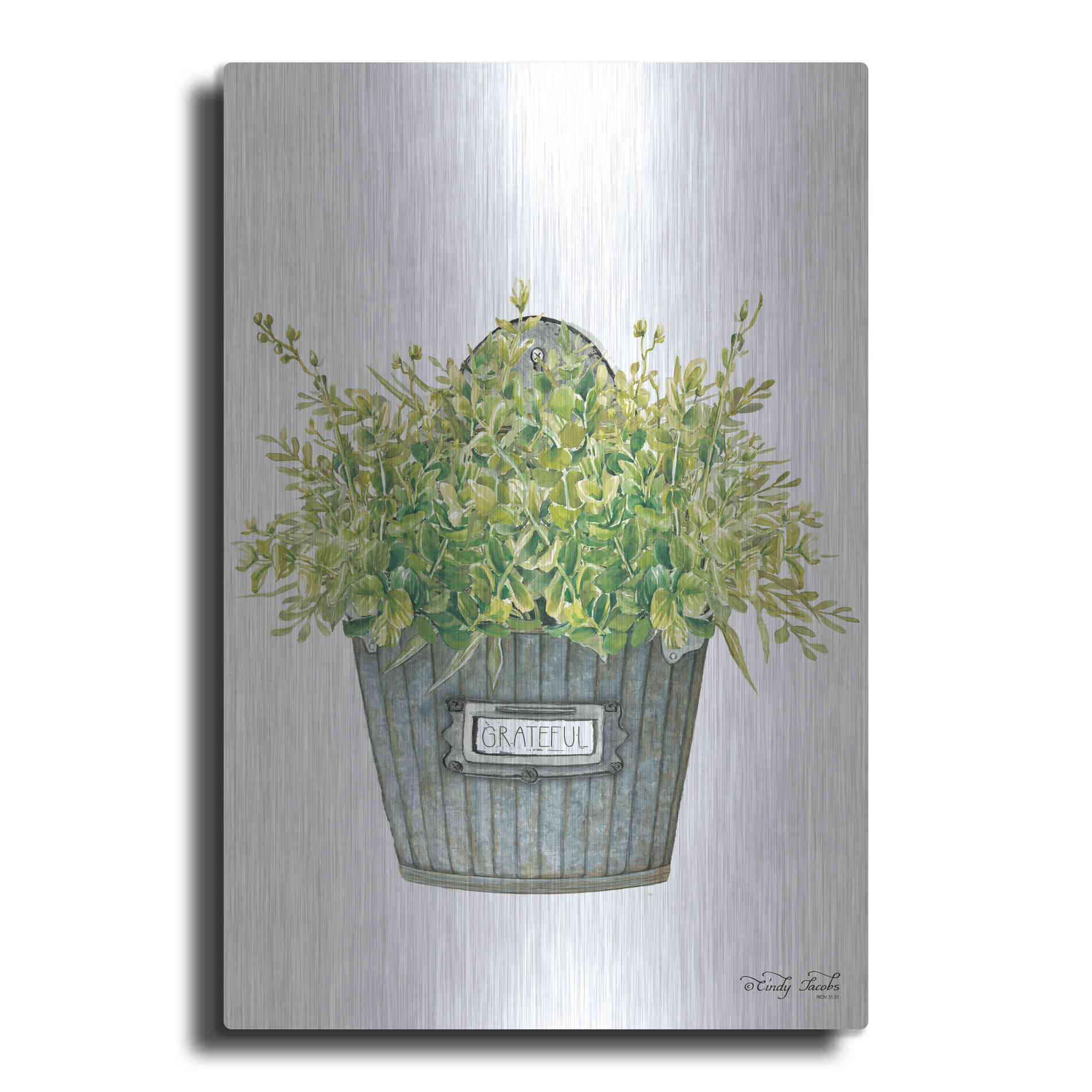 Luxe Metal Art 'Grateful Wall Box' by Cindy Jacobs, Metal Wall Art