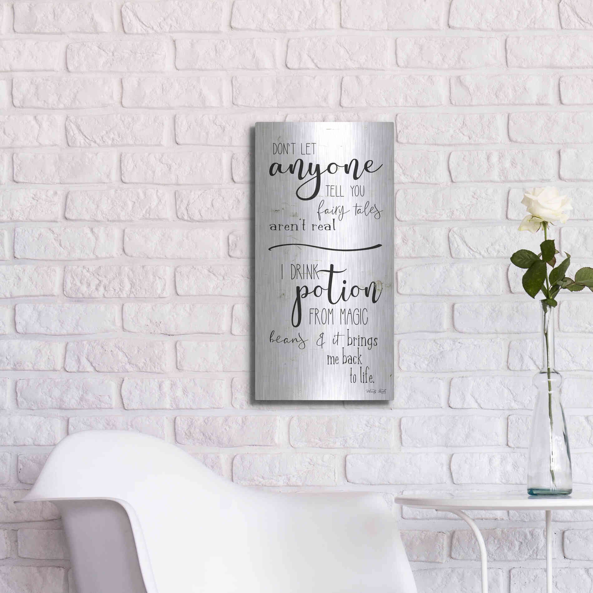 Luxe Metal Art 'Don't Let Anyone Tell you' by Cindy Jacobs, Metal Wall Art,12x24