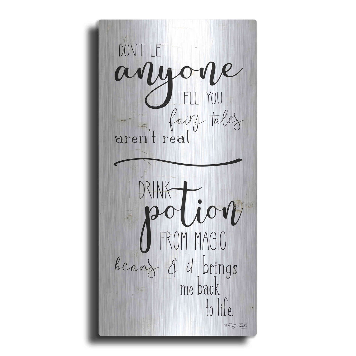 Luxe Metal Art 'Don't Let Anyone Tell you' by Cindy Jacobs, Metal Wall Art