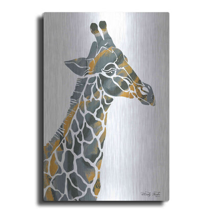 Luxe Metal Art 'Bright Giraffe I' by Cindy Jacobs, Metal Wall Art