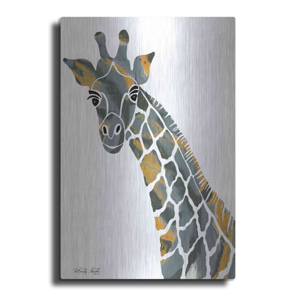 Luxe Metal Art 'Bright Giraffe II' by Cindy Jacobs, Metal Wall Art