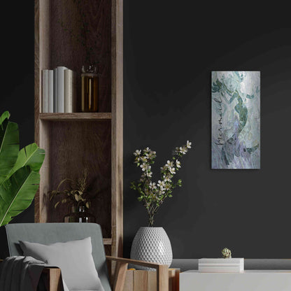 Luxe Metal Art 'Mermaid' by Cindy Jacobs, Metal Wall Art,12x24