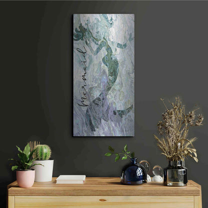 Luxe Metal Art 'Mermaid' by Cindy Jacobs, Metal Wall Art,12x24