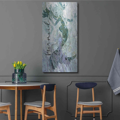 Luxe Metal Art 'Mermaid' by Cindy Jacobs, Metal Wall Art,24x48