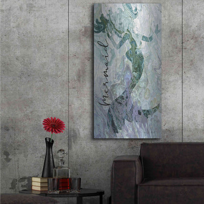 Luxe Metal Art 'Mermaid' by Cindy Jacobs, Metal Wall Art,24x48