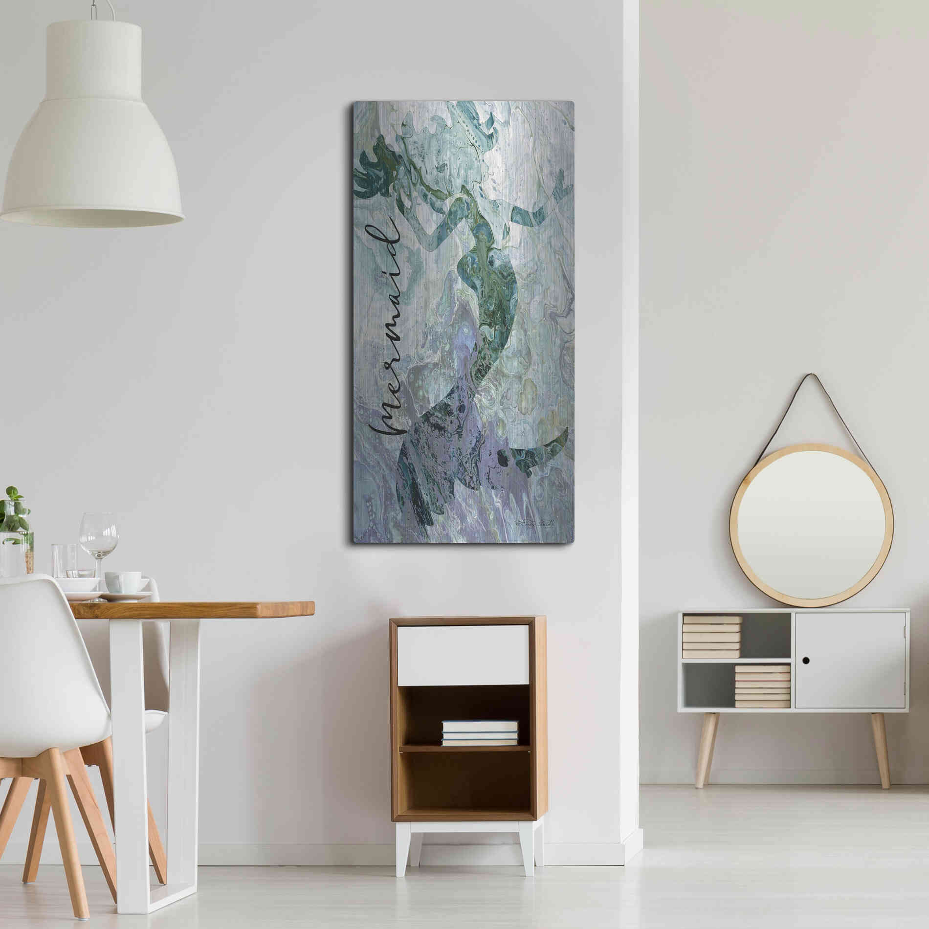 Luxe Metal Art 'Mermaid' by Cindy Jacobs, Metal Wall Art,24x48