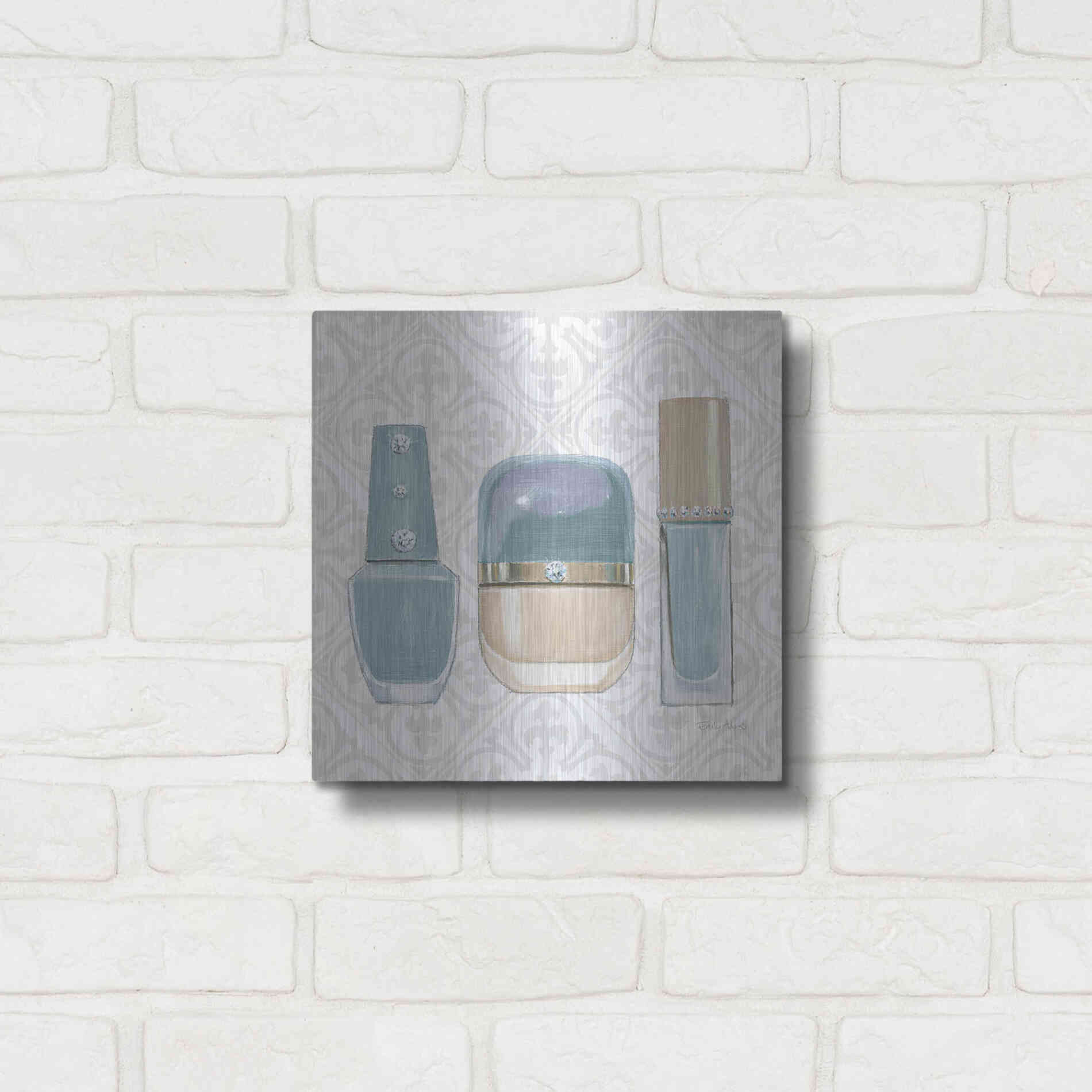 Luxe Metal Art 'Must Have Fashion IV' by Emily Adams, Metal Wall Art,12x12