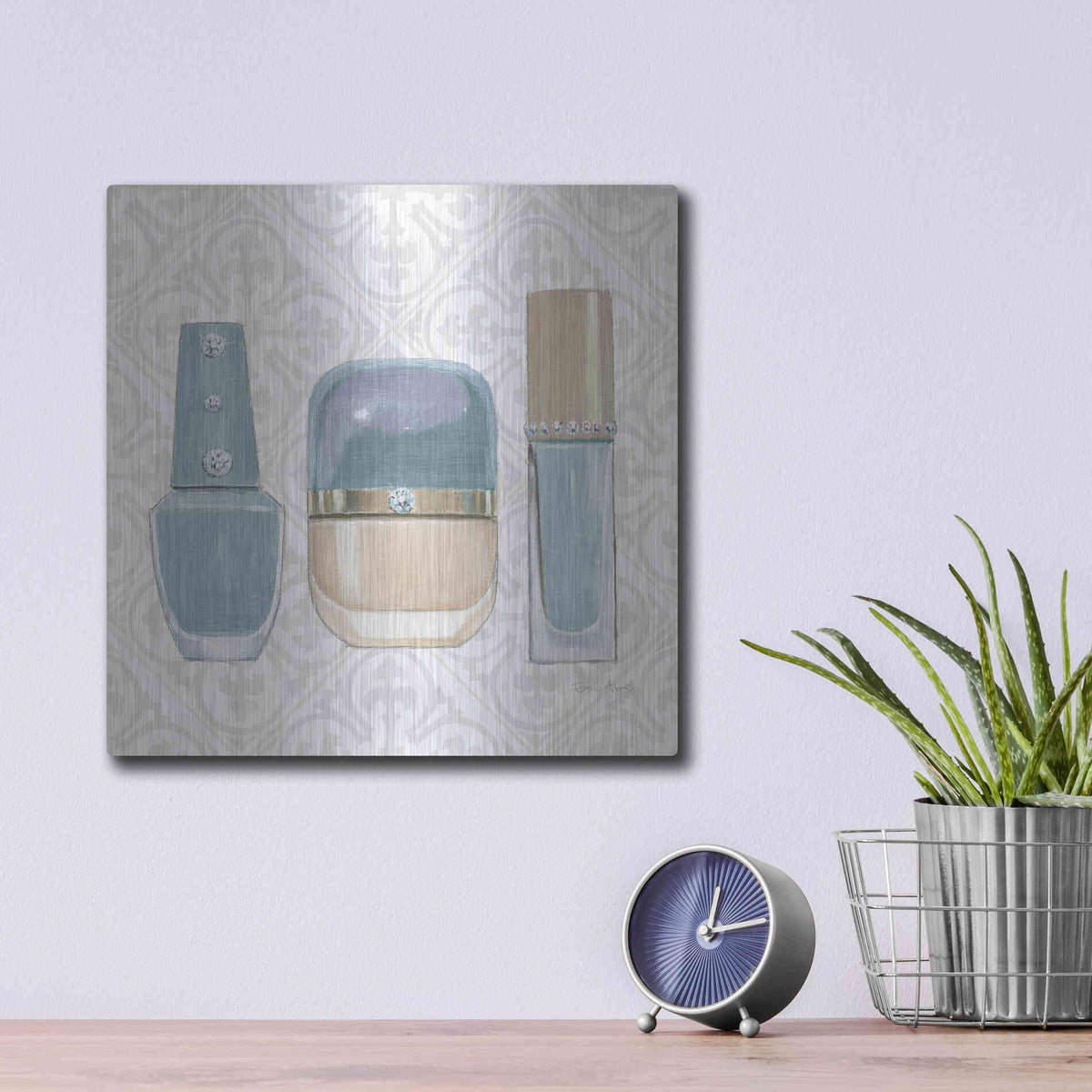 Luxe Metal Art 'Must Have Fashion IV' by Emily Adams, Metal Wall Art,12x12