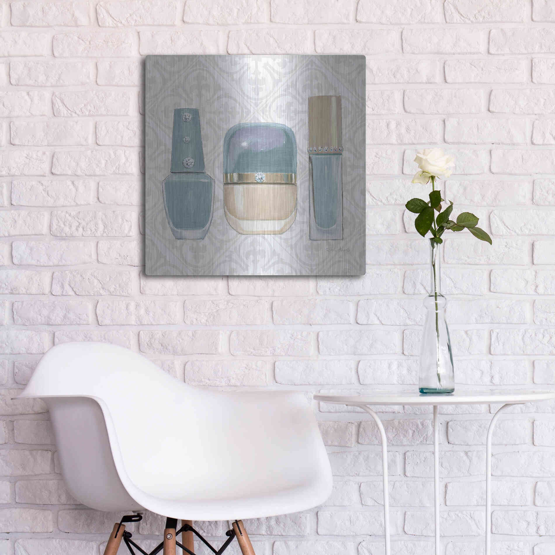 Luxe Metal Art 'Must Have Fashion IV' by Emily Adams, Metal Wall Art,24x24