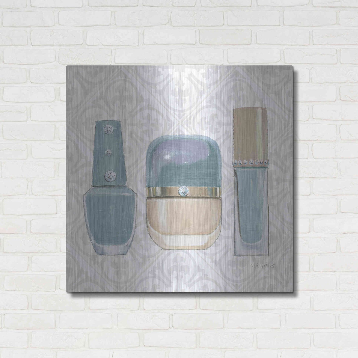 Luxe Metal Art 'Must Have Fashion IV' by Emily Adams, Metal Wall Art,36x36