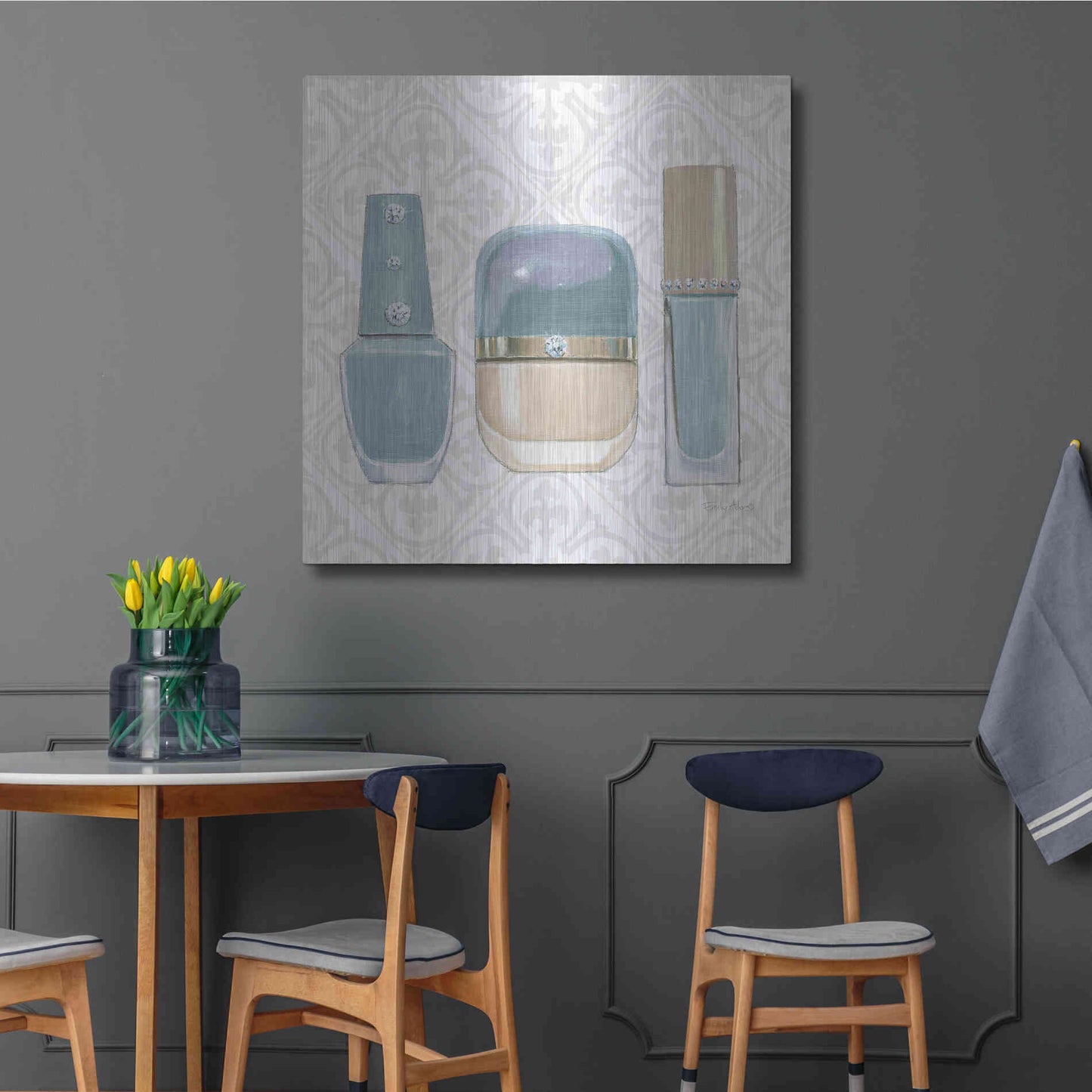 Luxe Metal Art 'Must Have Fashion IV' by Emily Adams, Metal Wall Art,36x36