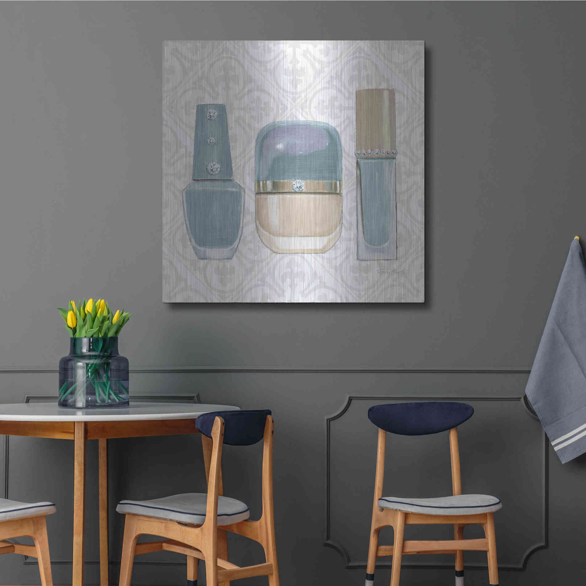 Luxe Metal Art 'Must Have Fashion IV' by Emily Adams, Metal Wall Art,36x36