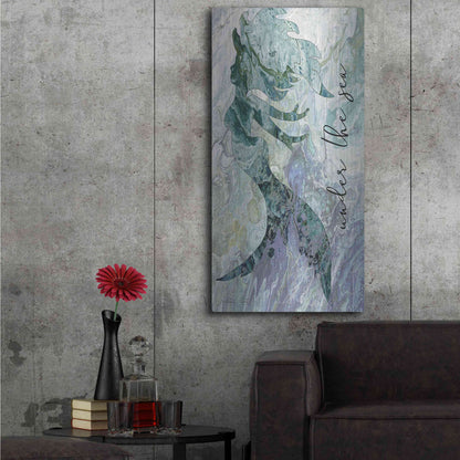 Luxe Metal Art 'Mermaid Under the Sea' by Cindy Jacobs, Metal Wall Art,24x48