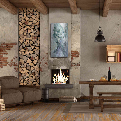 Luxe Metal Art 'Mermaid Under the Sea' by Cindy Jacobs, Metal Wall Art,24x48