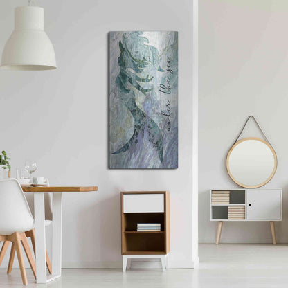 Luxe Metal Art 'Mermaid Under the Sea' by Cindy Jacobs, Metal Wall Art,24x48