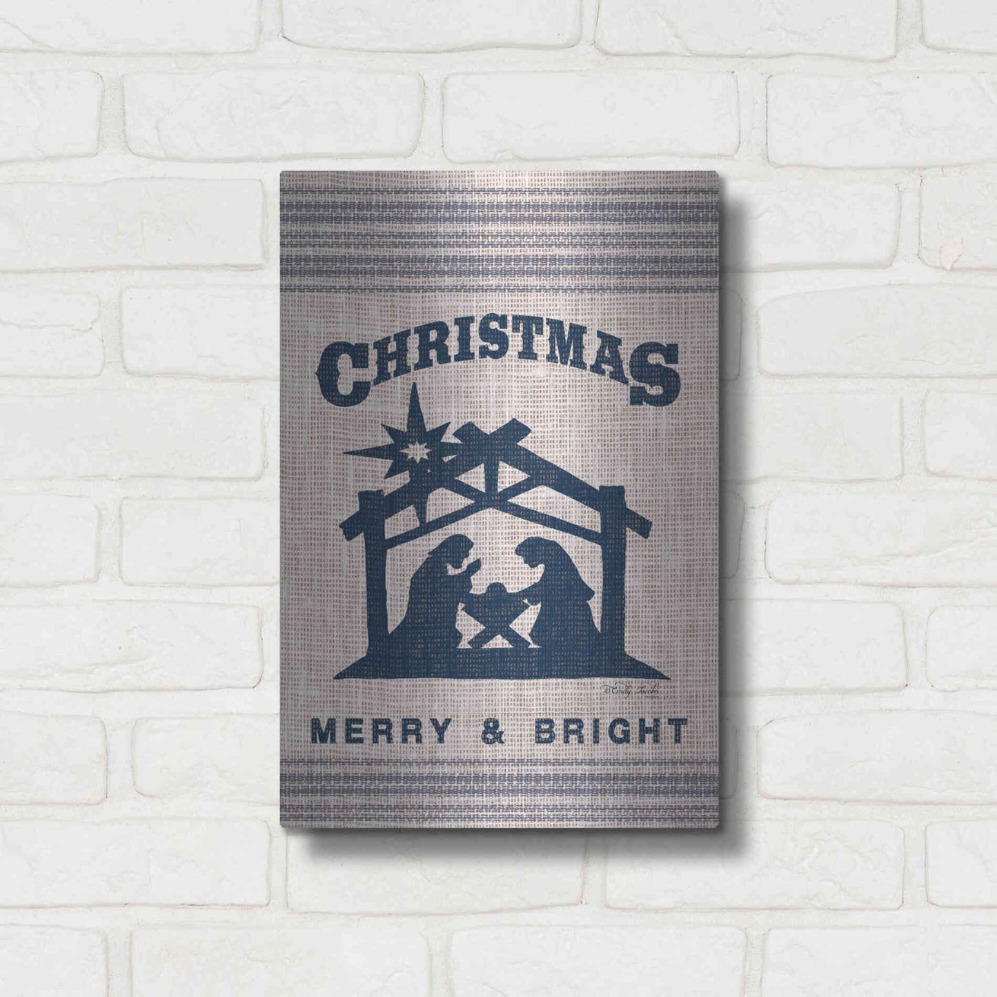 Luxe Metal Art 'Christmas Merry & Bright' by Cindy Jacobs, Metal Wall Art,12x16