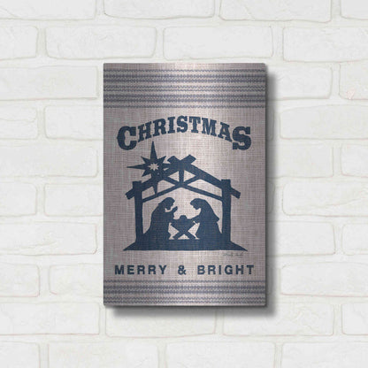 Luxe Metal Art 'Christmas Merry & Bright' by Cindy Jacobs, Metal Wall Art,12x16