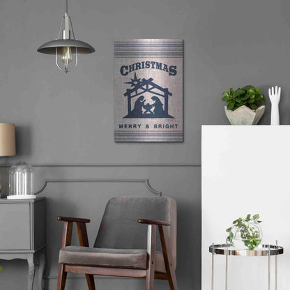 Luxe Metal Art 'Christmas Merry & Bright' by Cindy Jacobs, Metal Wall Art,16x24