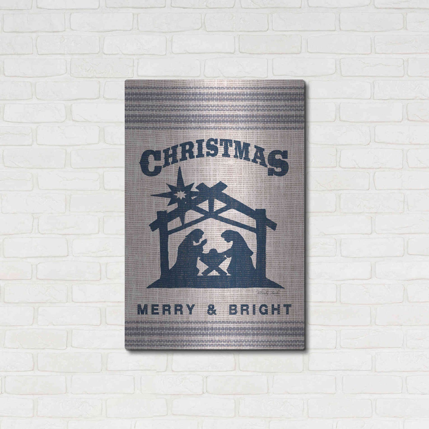 Luxe Metal Art 'Christmas Merry & Bright' by Cindy Jacobs, Metal Wall Art,24x36
