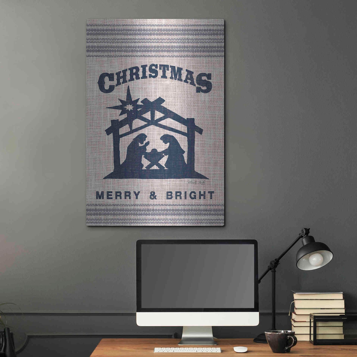 Luxe Metal Art 'Christmas Merry & Bright' by Cindy Jacobs, Metal Wall Art,24x36