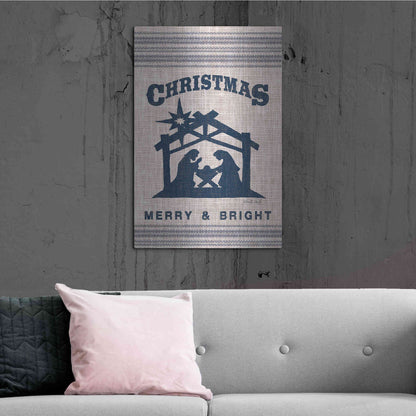 Luxe Metal Art 'Christmas Merry & Bright' by Cindy Jacobs, Metal Wall Art,24x36