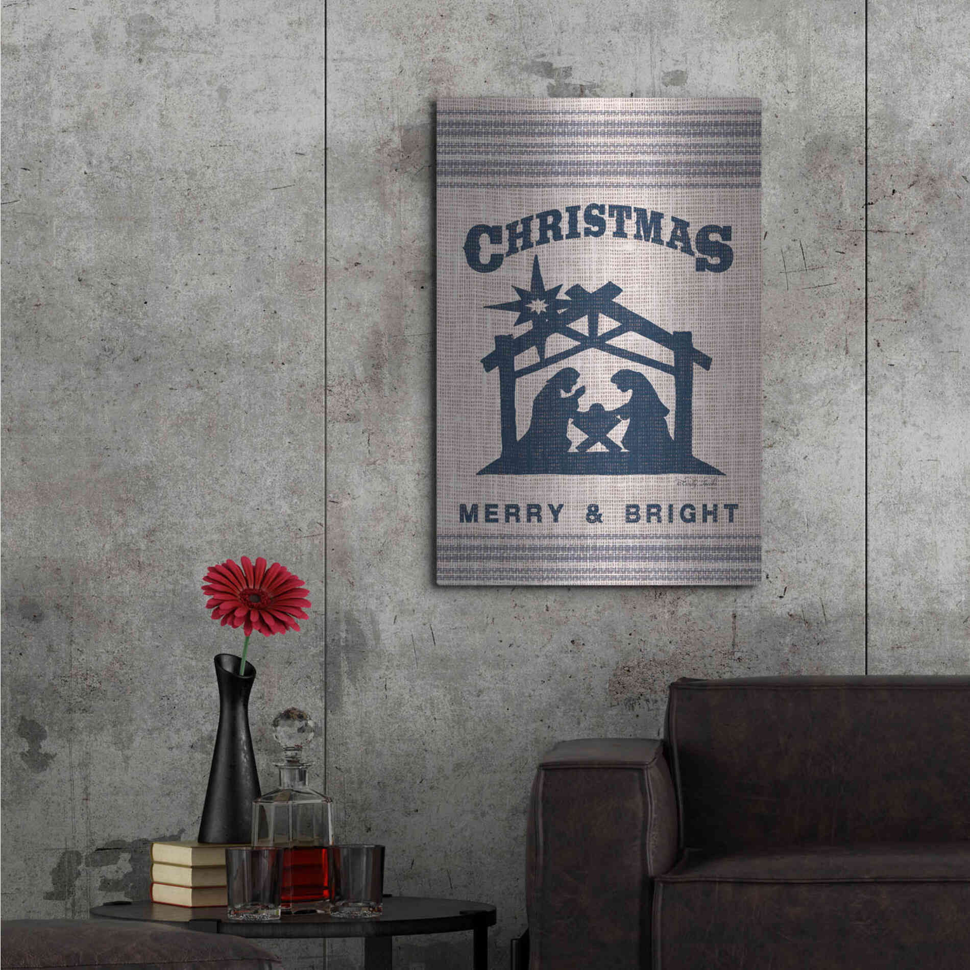 Luxe Metal Art 'Christmas Merry & Bright' by Cindy Jacobs, Metal Wall Art,24x36