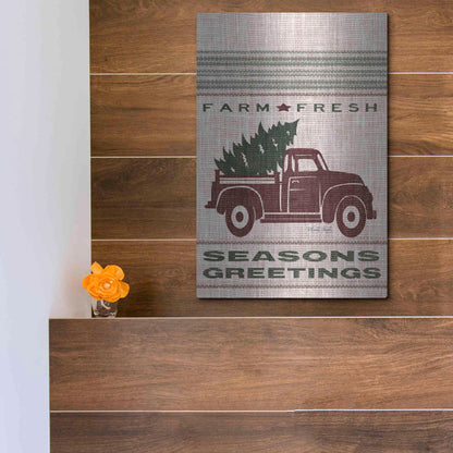 Luxe Metal Art 'Farm Fresh Seasons Greetings' by Cindy Jacobs, Metal Wall Art,12x16