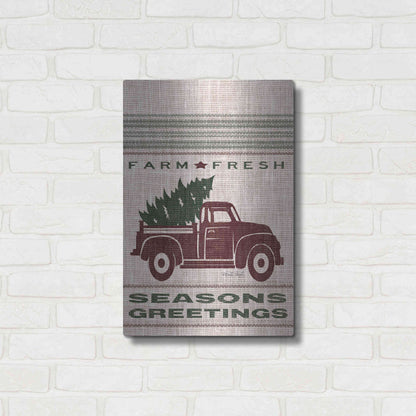 Luxe Metal Art 'Farm Fresh Seasons Greetings' by Cindy Jacobs, Metal Wall Art,16x24