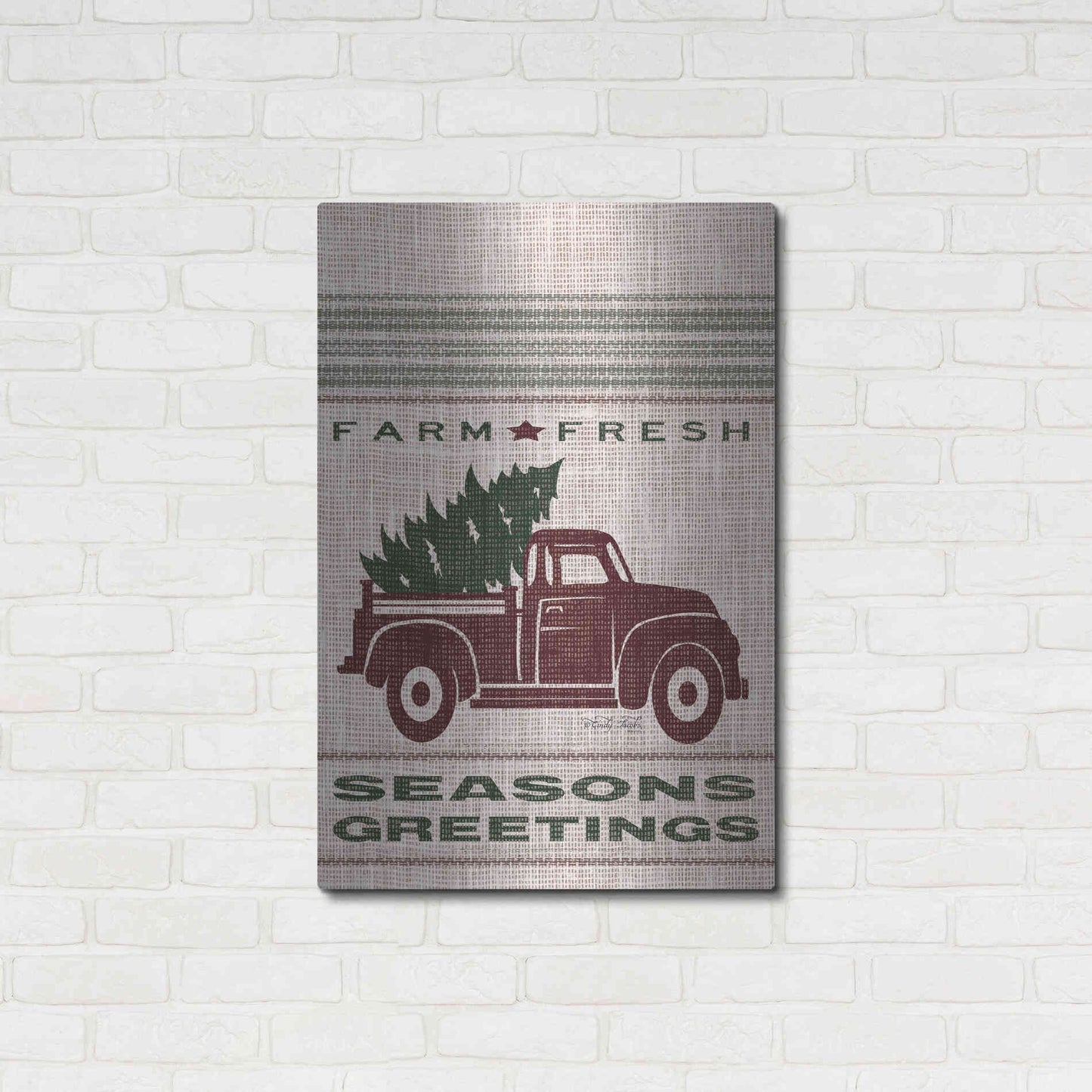 Luxe Metal Art 'Farm Fresh Seasons Greetings' by Cindy Jacobs, Metal Wall Art,24x36