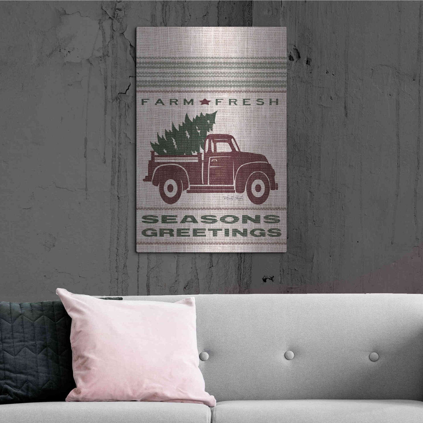 Luxe Metal Art 'Farm Fresh Seasons Greetings' by Cindy Jacobs, Metal Wall Art,24x36