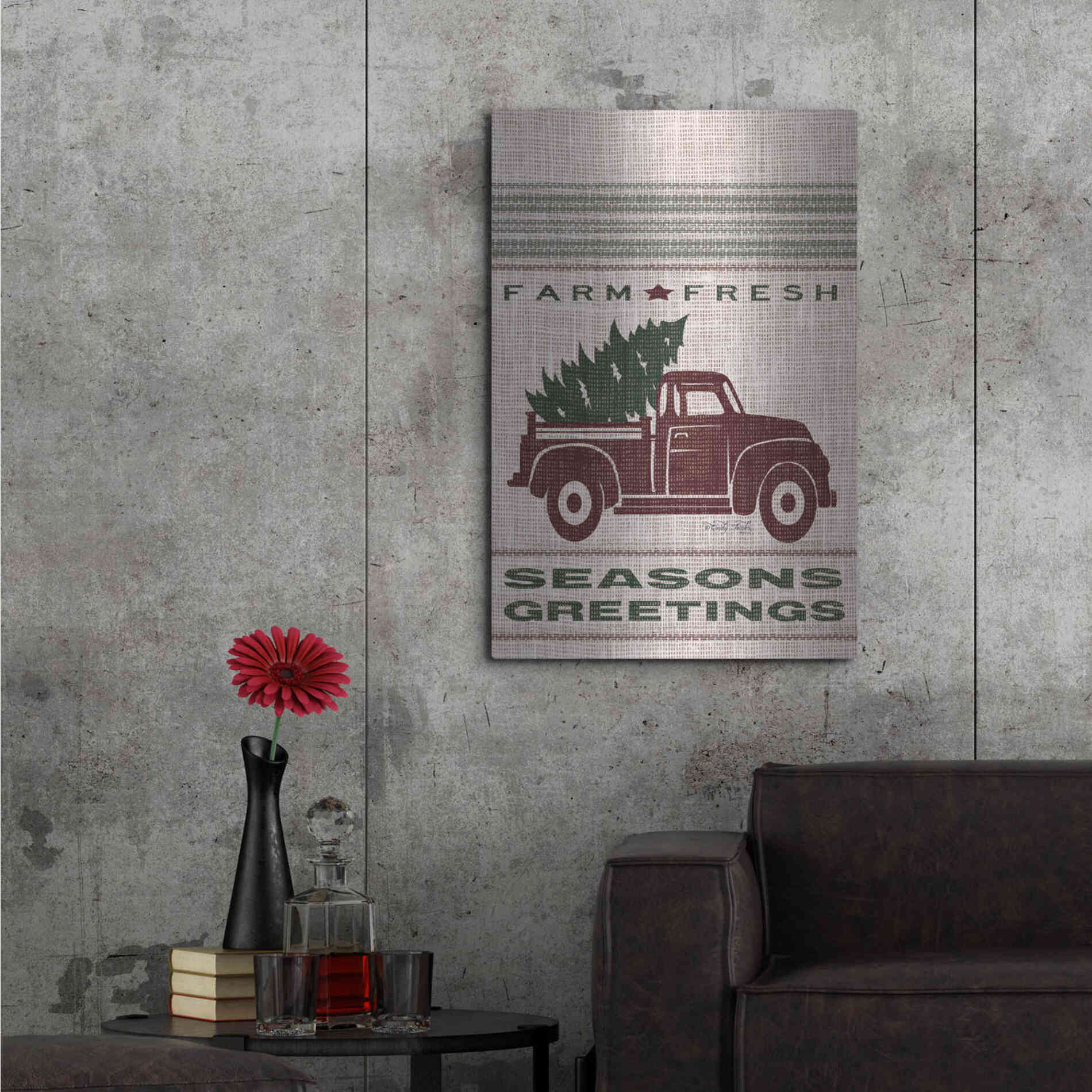 Luxe Metal Art 'Farm Fresh Seasons Greetings' by Cindy Jacobs, Metal Wall Art,24x36