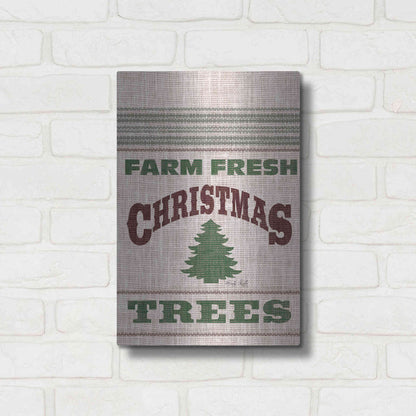 Luxe Metal Art 'Farm Fresh Christmas Trees' by Cindy Jacobs, Metal Wall Art,12x16