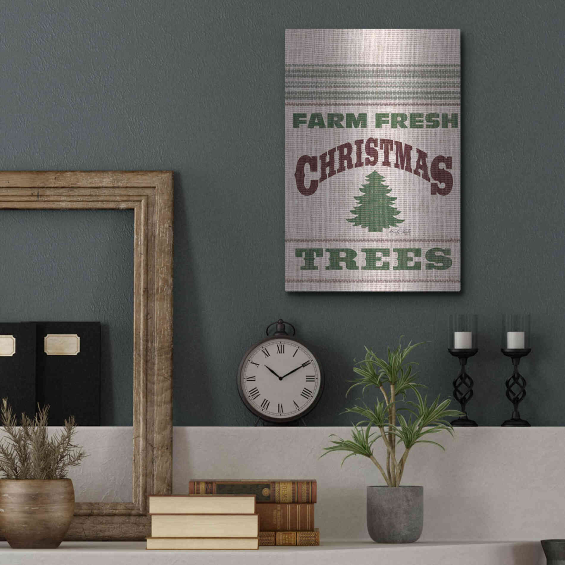 Luxe Metal Art 'Farm Fresh Christmas Trees' by Cindy Jacobs, Metal Wall Art,12x16