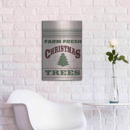 Luxe Metal Art 'Farm Fresh Christmas Trees' by Cindy Jacobs, Metal Wall Art,16x24