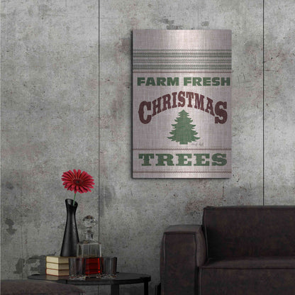 Luxe Metal Art 'Farm Fresh Christmas Trees' by Cindy Jacobs, Metal Wall Art,24x36