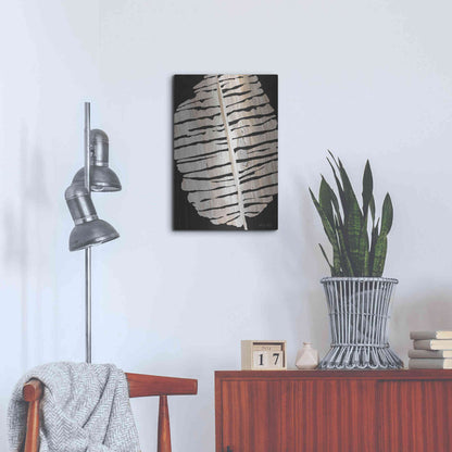 Luxe Metal Art 'Palm Frond Wood Grain II' by Cindy Jacobs, Metal Wall Art,16x24