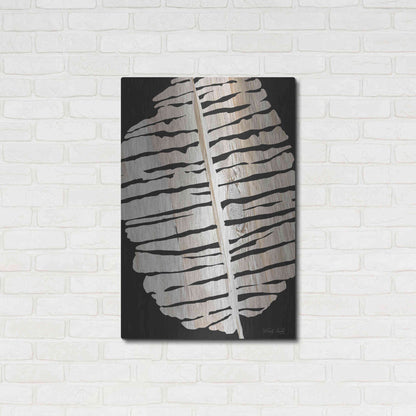 Luxe Metal Art 'Palm Frond Wood Grain II' by Cindy Jacobs, Metal Wall Art,24x36