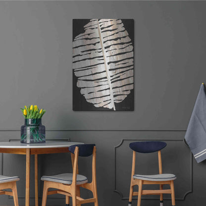 Luxe Metal Art 'Palm Frond Wood Grain II' by Cindy Jacobs, Metal Wall Art,24x36