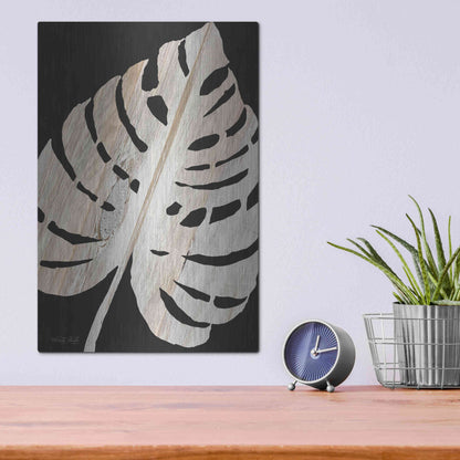 Luxe Metal Art 'Palm Frond Wood Grain III' by Cindy Jacobs, Metal Wall Art,12x16