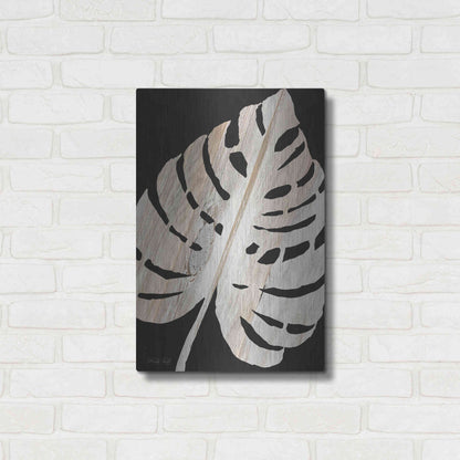 Luxe Metal Art 'Palm Frond Wood Grain III' by Cindy Jacobs, Metal Wall Art,16x24