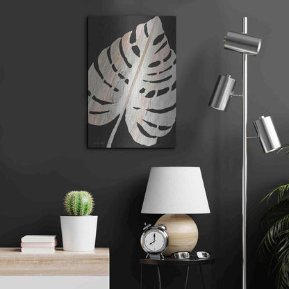 Luxe Metal Art 'Palm Frond Wood Grain III' by Cindy Jacobs, Metal Wall Art,16x24