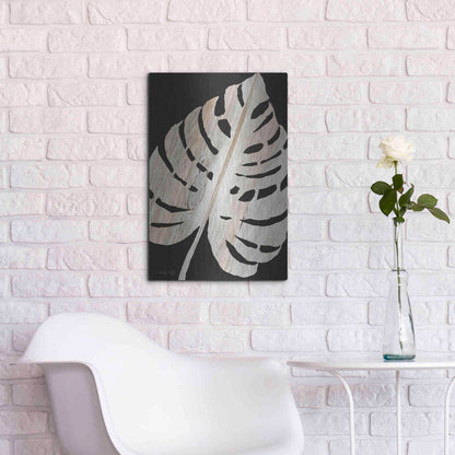 Luxe Metal Art 'Palm Frond Wood Grain III' by Cindy Jacobs, Metal Wall Art,16x24