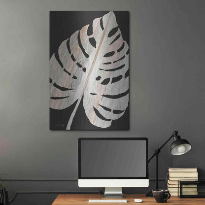 Luxe Metal Art 'Palm Frond Wood Grain III' by Cindy Jacobs, Metal Wall Art,24x36