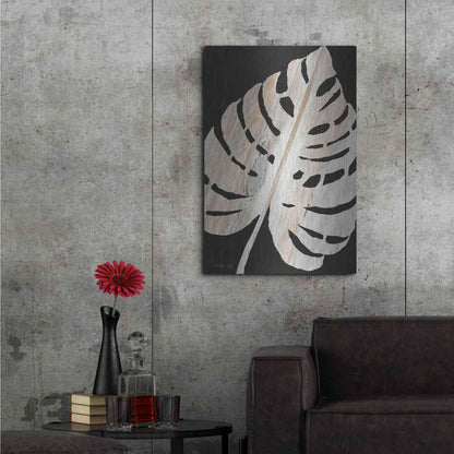 Luxe Metal Art 'Palm Frond Wood Grain III' by Cindy Jacobs, Metal Wall Art,24x36