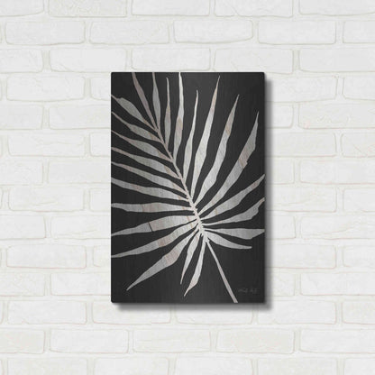 Luxe Metal Art 'Palm Frond Wood Grain IV' by Cindy Jacobs, Metal Wall Art,16x24
